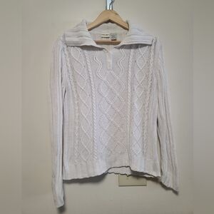 Vintage cable knit sweater cotton size medium